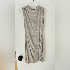 Chic Heather Gray Pencil Skirt with Zipper Detail